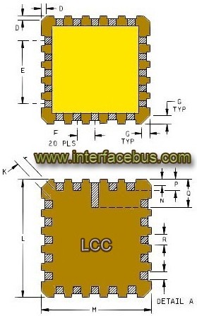 R-Array 20-pin LLCC IC
