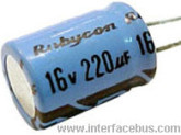 220uF Aluminum Electrolytic Capacitor in a metal can