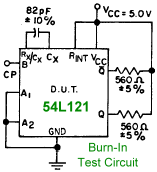 Burn-in Test Circuit for a 54L121 Monostable Multivibrator