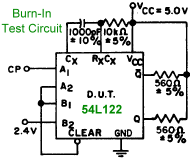 54L122 Burn-In test circuit configuration