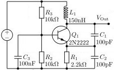 Transistor Colpitts Oscilltor circuit