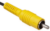 Yellow Composite Video Cable, enhanched view
