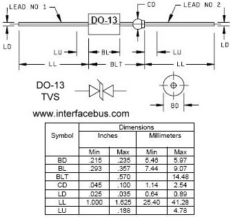 DO-13 Diode Package outline