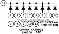 Common Cathode Diode Array using pin number for 1N6506
