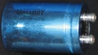 Picture of a Mallory Capacitor with Screw Terminals