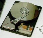 Open Case HDD Platter and Drive Arm