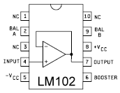 LM102 Flat-Pak Lead Ideinitfication