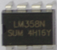 National Semiconductor LM358 Operational Amplifier in a 8 pin DIP package