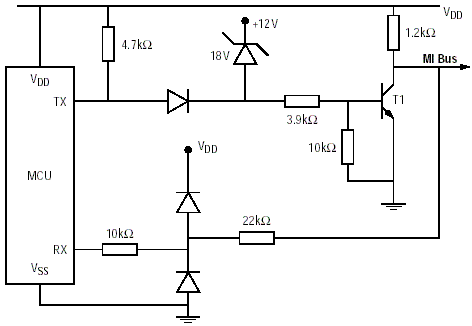 MI Interface Bus Circuit, Electrical Interface Schematic