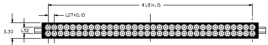 Physical Dimensions of the PC Card Connector, Molex