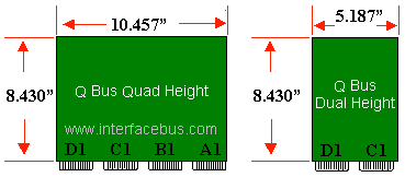 Digital Equipment Corporation Q-Bus card dimensions