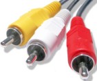 Cabled Tri-Color RCA Connectors