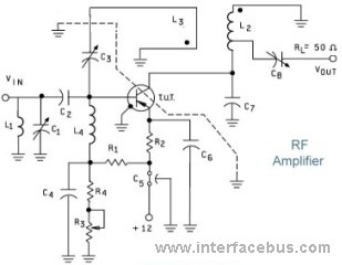 RF PNP Transistor Amplifier Schematic