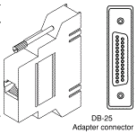 RJ-45 to DB25 connector adapter