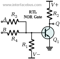 Resistor Transistor Logic NOR Gate