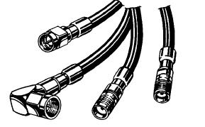 Graphic of a SMA Connector assembly attached to a cable