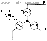 Wye connection used in AC power