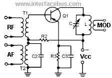Transformer Coupled Transistor Base-Injection Amplitude Modulation Circuit