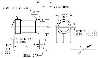 Board Mount Variable Capacitor
