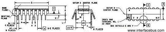 Ceramic IC DIP chip Package Type Drawing