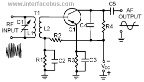 Common-Emitter Transistor envelope detector