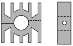 Finned heat sink for a round TO-5 transistor package