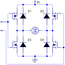 Isolation diodes used in a motor circuit