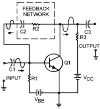 Transistor amplifier using negative feedback