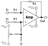 Input Offset adjustment on a differential amplifier circuit