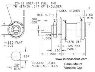 Panel Mount Variable Capacitor