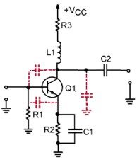Parisitic Capacitance around an NPN RF transistor