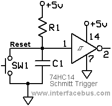 Switched RC passive reset circuit