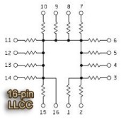 R-Network 16-pin LLCC IC