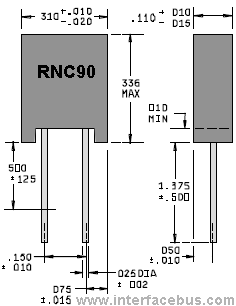 RNC90 Through Hole Resistor