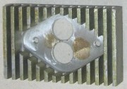 TO-3 Transistor Heat Sink with metal Fins, including cut-outs for the terminals
