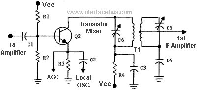 Transistor mixer circuit diagram