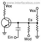 Different view of a transistor monostable multivibrator input circuit