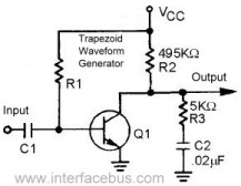Transistor circuit used to generate a Trapezoidal waveform