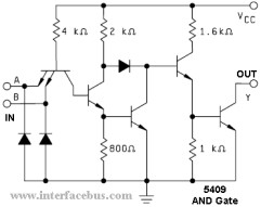 TTL logic 5409 AND gate schematic