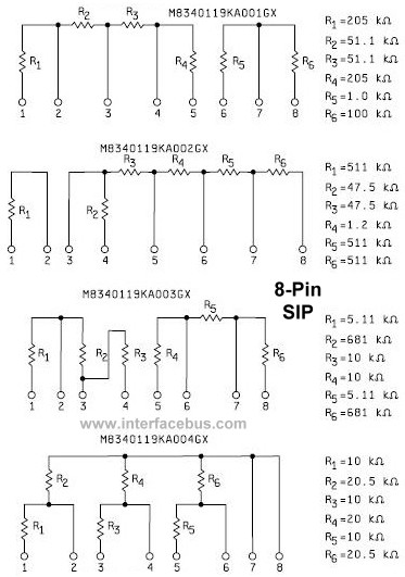 R-Array SIP IC package schematics