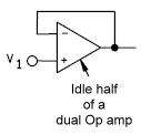 Tying off and Connection of an input of an unused Op amp section