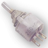 MIL-PRF-22 slash 17 Panel mount Adjustable Wire-Wound resistor