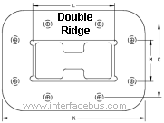 Double Ridge Waveguide Flange