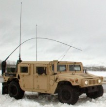 Hummer with a Whip Antenna