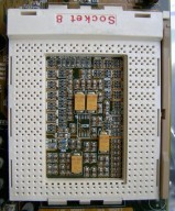 PCB mounted ZIF socket used with an Intel Pentium Pro