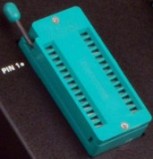 28-pin ZIF Socket for programming memory or PLDs